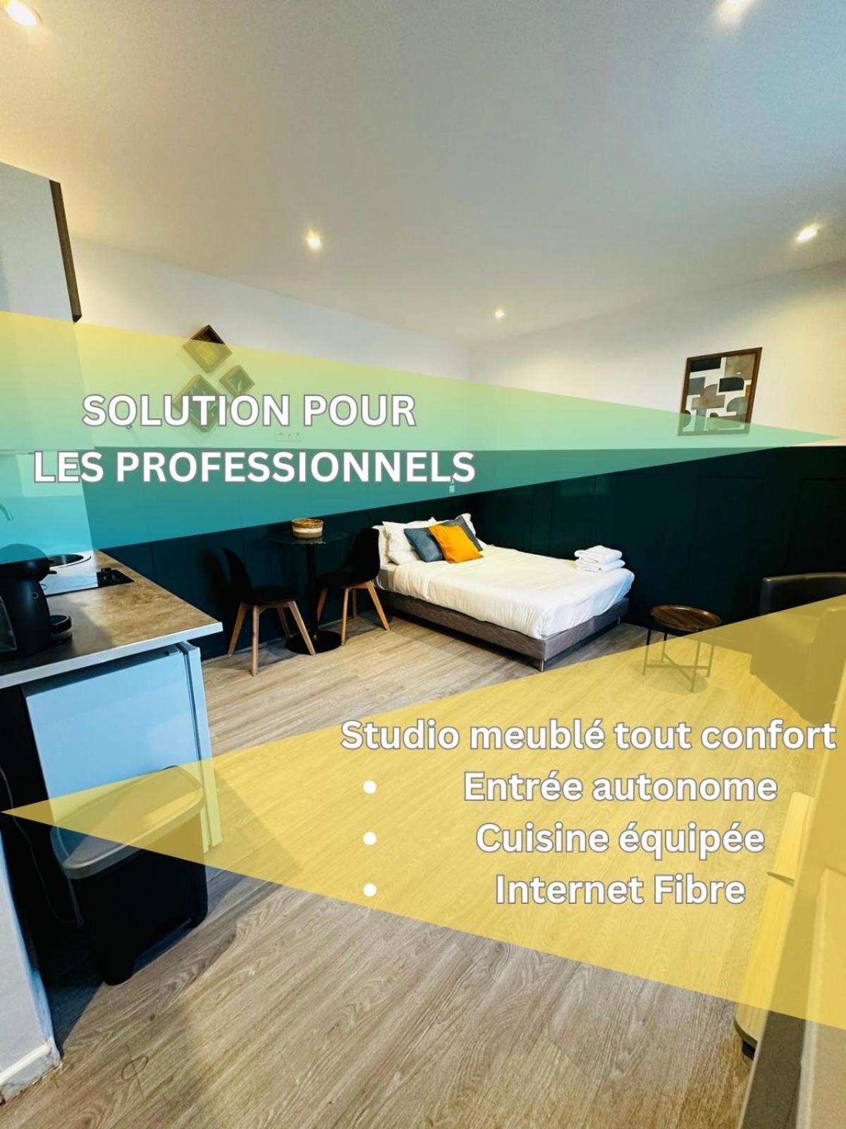 Btobed - Location Professionnelle - 2 Studios Confort - Proche Parc Des Expos Et Stade De France เลอบูร์เช ภายนอก รูปภาพ